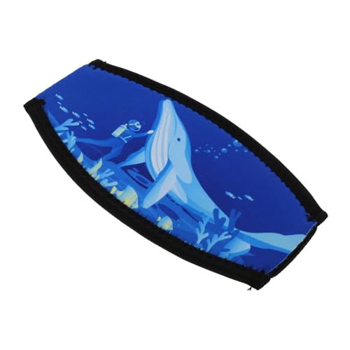 Cubierta de correa de máscara de buceo UPKOCH de neopreno azul almohadilla protectora 5 piezas 4