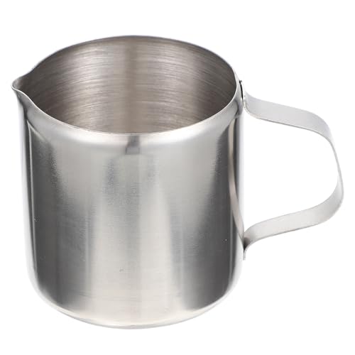 Kichvoe Jarra para Espumar Leche de 150 Ml, Taza Espumadora Portátil de Acero Inoxidable 304, Recipiente Profesional para Café, Cappuccino y Uso en Hogar y Cafetería