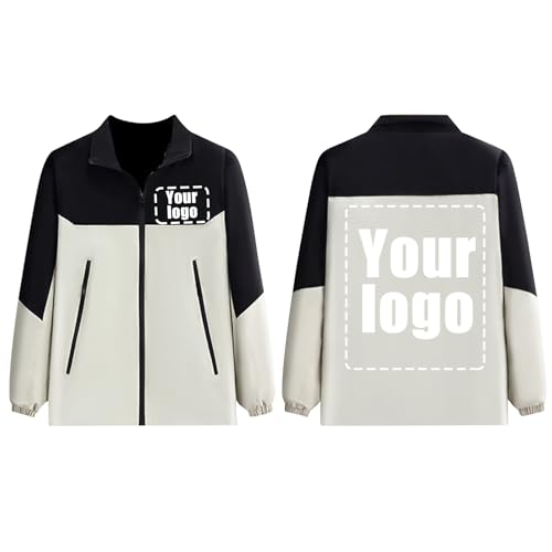 Custom Punching Jacket Outdoor,Personalised Windbreaker Unisex Jackets Text Logo, Lightweight With for Cycling Hiking Camping