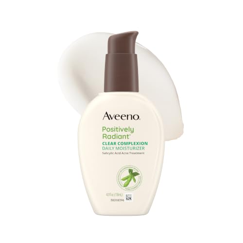 Aveeno Positively Radiant Clear Complexion Face Moisturizer, Acne Facial Lotion with Soy and...