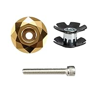 THINCAN Casque de vélo 28 6 mm Couvercle supérieur en alliage d'aluminium Écrou étoile Potence Convient pour barres et fourches de 1-1/8 VTT Vélo de route
