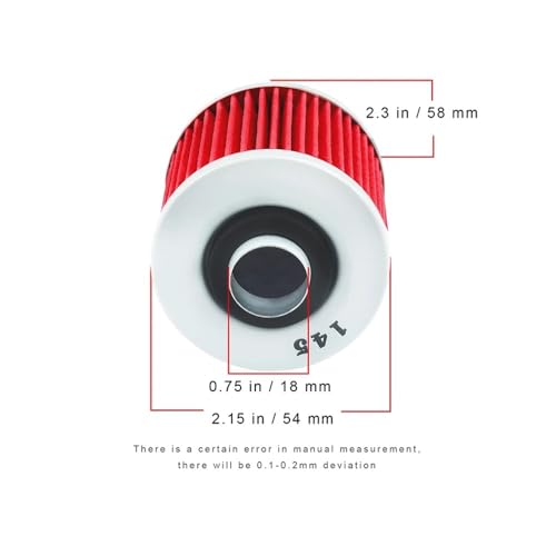 Filtro de aceite para moto XVS y Dragstar Classic, pack de 6 piezas de recambio 2