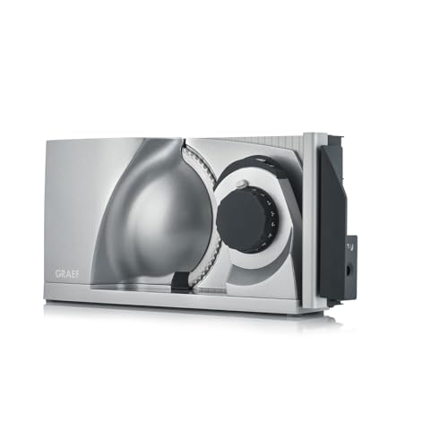 GRAEF Mytiny MT1000 Universal Folding Electric Slicer for Kitchen for Sausages, Vegetables, Bread Slicer | Universal Foldable Slicer | Silver