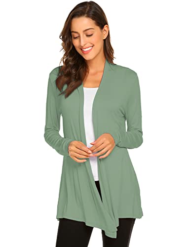 Image of Newchoice Womens Casual Lightweight Long Sleeve Cardigan Soft Drape Open Front Fall Dusters (S-3XL)