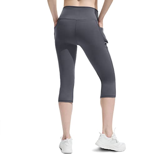 COPYLEAF Calça feminina flare Yogo com bolsos - V Crossover cintura alta bootcut leggings para ioga