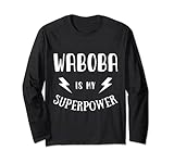 Photo Gallery waboba is my superpower cool racer novità sarcastica maglia a manica Photo Gallery waboba is my superpower cool racer novità sarcastica maglia a manica