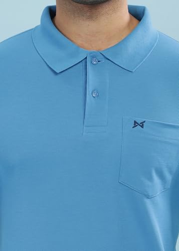 Image of Force NXT Polo Neck T-Shirt for Men Pack of 1 | Regular Fit T-Shirt for Men | Premium Super Combed Rich Cotton Polo Shirt | Men's Ultra Soft Half Sleeve T-Shirt