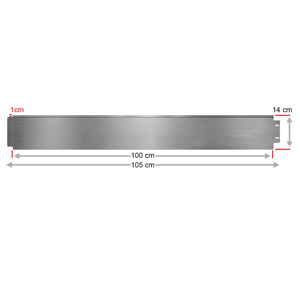 Rasenkante 5m 10m 15m 20m 30m 40m 50m 100x14cm oder 100x18cm verzinkt Beeteinfassung Beetumrandung Mähkante Metall Palisade (Länge 10m - Höhe 14cm)