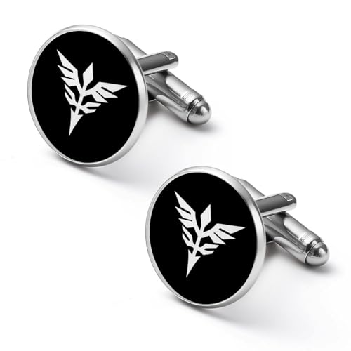 カフリンクス CUFF LINK ネオ ジオンガンダム 袖カフス シャツカフスボタン 袖ボタン メンズ シャツ飾 合金 アクセサリー 結婚式 ギフト ビジネス シンプル 紳士 プレゼント 男性用 円型 おもしろ 仕上げ スーツ用 おしゃれ 1ペア