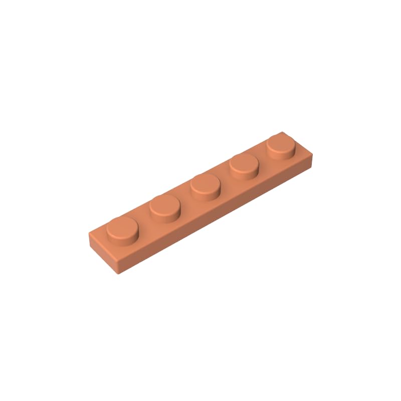 Foundation Plate 1X5 Base Plate 50PCS Compatible with Lego GDS-90026 78329 Classic Bulk Toy MOC Color:Nougat