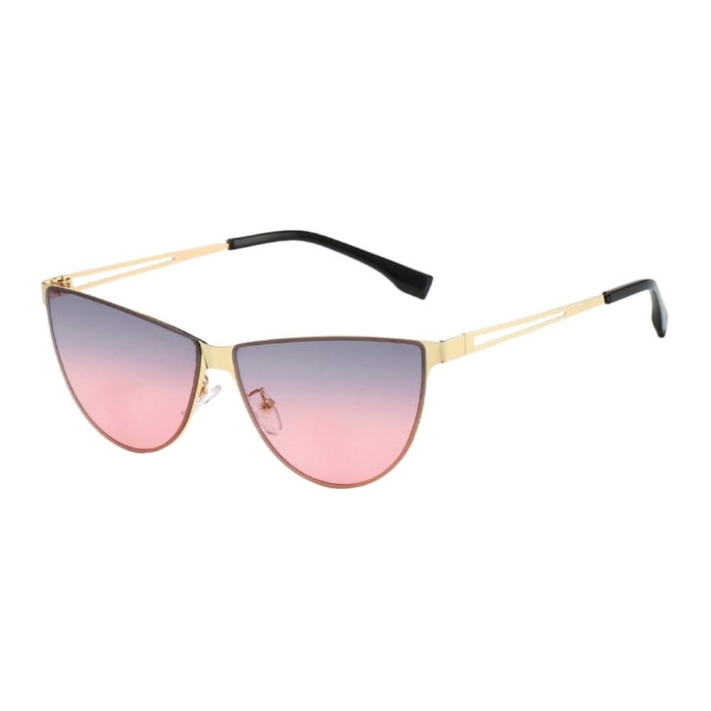 Occhiali da sole alla moda in metallo a forma di occhio di gatto, occhiali da sole da donna, stile vacanza al mare, occhiali da sole da uomo, UV400