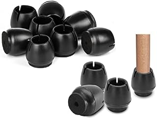 Voarge 16 Pcs Silicone Chair Leg Caps Floor Protector Round Square Furniture Feet Covers, floor protection, round furniture foot covers, tables and chairs foot protectors 12-16mm