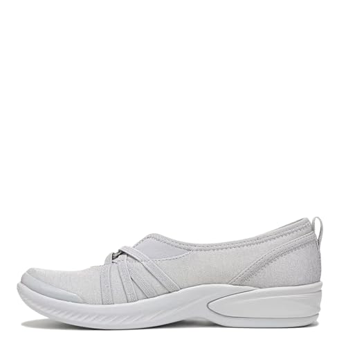 Image of BZees Womens Niche Slip-On Silver Shimmer 12 M