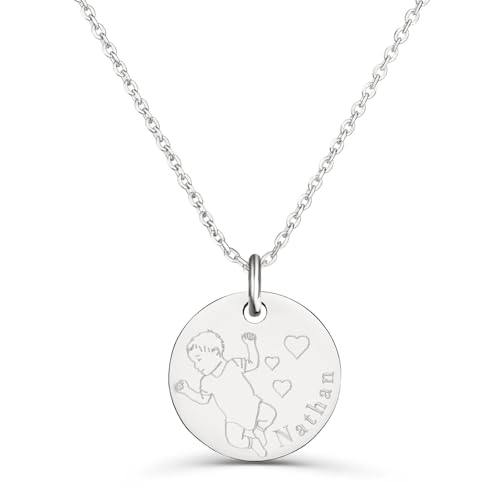 Collier personnalisé dessin bébé garçon, le bijou d'amour d'une mère