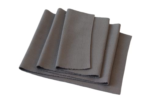 Image of TinaKim Ribbing Knit Fabric, for Waistbands Collar Cuffs Material (Strip of Cyan, 40x8in)