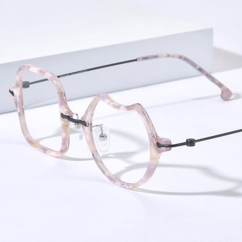 Image of FONEX Acetate Titanium Glasses Frame Men 2024 New Square Eyeglasses Spectacles Eyewear F85843