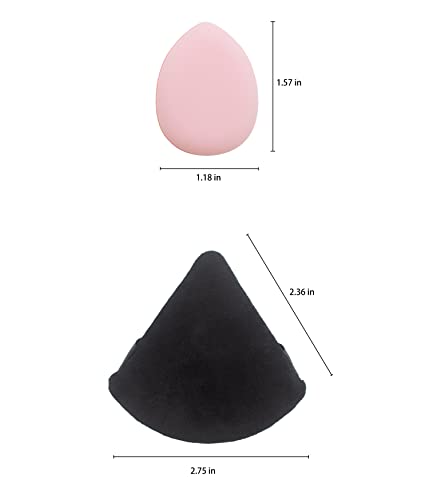 Powder Puff, Finger Powder Puff, Triangle Powder Puff, Velvet Powder Puff, Makeup Sponge, Makeup Pad, For Face Makeup, Loose Powder Foundation, Concealer, Wet And Dry (15Pcs, Color) #TOP4