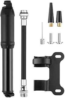 Bike Pump, Portable Mini Bicycle Pump with Frame Mount Suitable for all Bikes with Schrader Valve or Presta Valve, Aluminum Alloy Ball Pump Can be Installed on Bicycle Rack