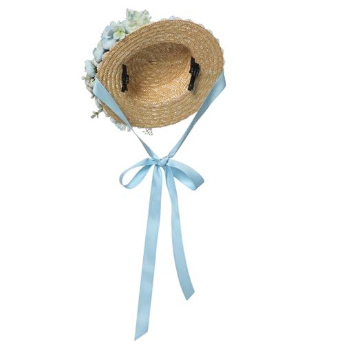 Sombrero de paja con lazo para mujer y niña miniatura 2