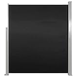 vidaXL Toldo Lateral Retráctil 160x500cm Negro Cubierta Marquesina Techo Carpa