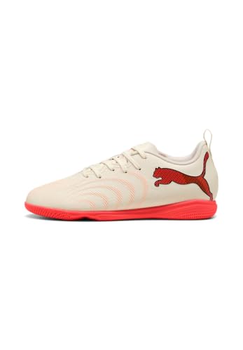 Puma Future 9 Play IT JR Chaussures de Football, SUGARED Amande White-Ultra Red Black, 35 EU