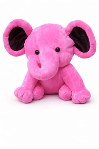 Image of Cute Elephant Soft Toy 25 CM - Ultra Soft Plush Stuffed Animal for Kids & Babies | Huggable Teddy Elephant Toy for Boys & Girls | Birthday Gift, Baby Toy, Nursery Decor (Color May Vary)