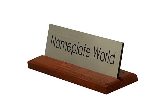 NameplateWorld Silver Engrave Desk Nameplate Symbol