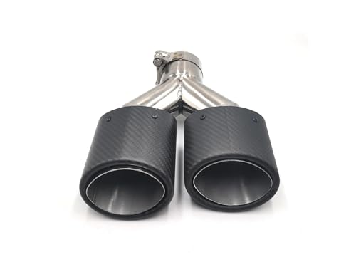 Escape de coche de 2 piezas con puntas de fibra de carbono estilo Y 5