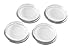 Shepherd Hardware 9088E 9088 1-7/8-Inch Smooth Plastic Furniture Cups, Clear, 4-Pack, Transparent