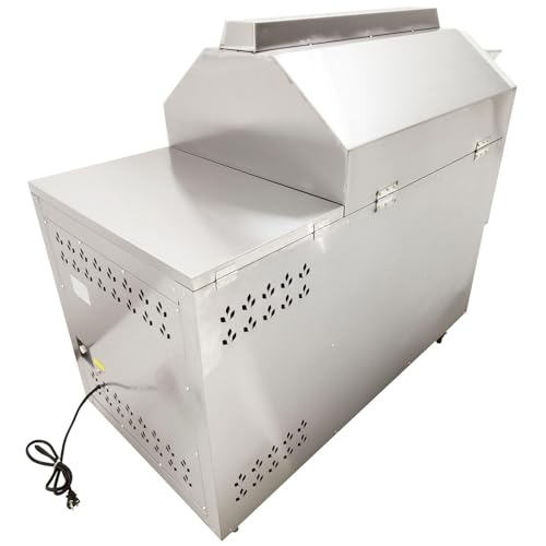 BEILOCKERY Commercial Automatic Gas Roaster Machine (0-300℃) 110LBS Large Capacity Drum Nut Roaster for Coffee Beans, Peanuts, Almonds 220V 1PH 280W