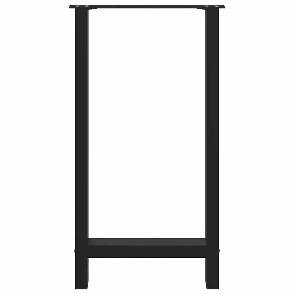 vidaXL Patas para Mesa de Bar Negras (2 Unidades, 50 x 90-91 cm, Acero)
