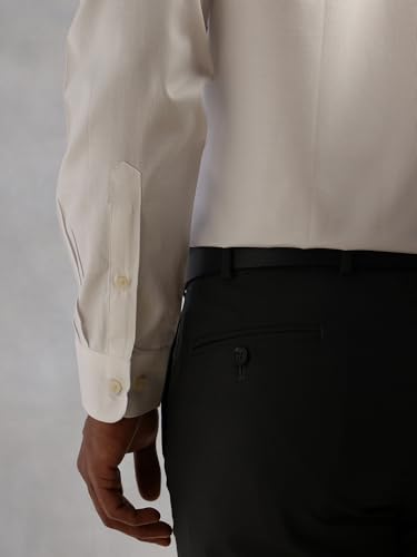 Image of Thomas Scott Men's Regular Fit Formal Shirt | 100% Cotton Long Sleeves | Spread Collar with Contrast Fabric (Available in Plus Size)