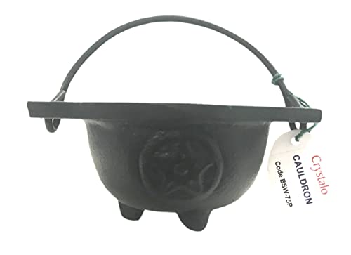 Crystalo - Pentacle Cast Iron Cauldron Size-3