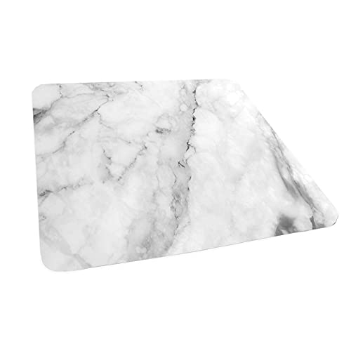 Cubierta de mesa de mármol, diseño de superficie de granito, efecto natural y grietas, borde elástico, adecuado para catering y cocina, apto para mesa cuadrada de 28 x 28 pulgadas, color gris y blanco
