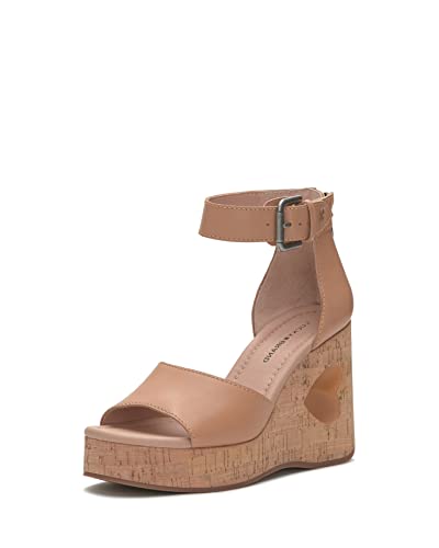 Sandale cale Lucky Brand Himmy pour femme en cuir marron confortable