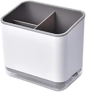 Cutlery Sink Caddy Drain Rack Plastic Spoon Fork Chopstick Storage Box Double Layer for Kitchen