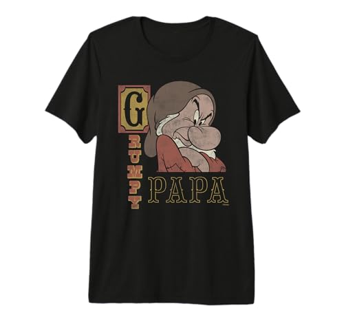 T-shirt Blanche-Neige Grumpy anti-déformation en coton respirant pour homme