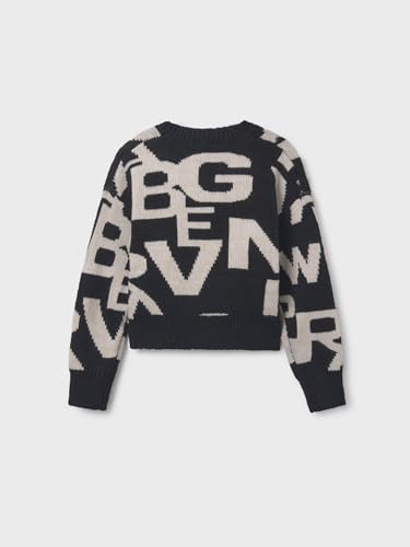 Mayoral Jacquard Jumper for Girls Black2