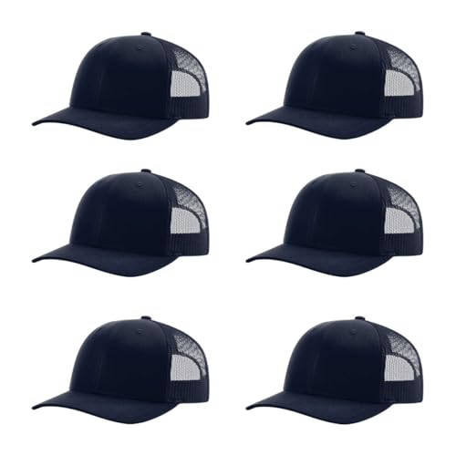 Richardson 112 Classic Six-Panel Adjustable Snapback Trucker Cap | Bulk Packs Available