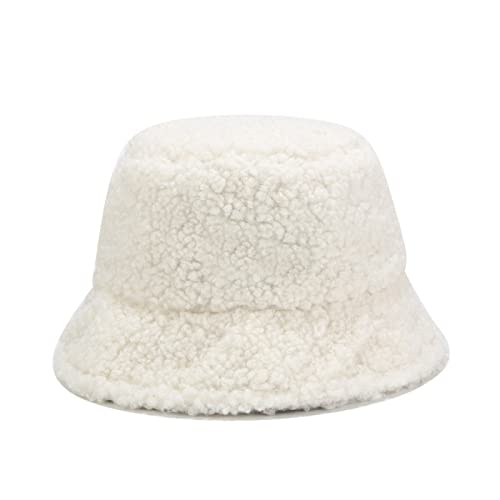 Chapeau cloche en fausse fourrure hiver femme panama seau
