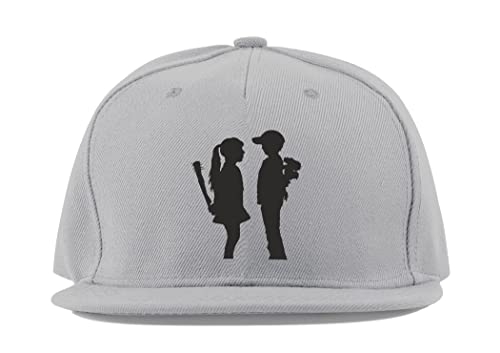 Casquette Banksy enfant en coton gris à visière plate taille unique pour fille et garçon