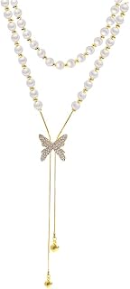 Artificial Pearl Low Back Necklace Long Tassel Body Chain Sexy Backdrop Necklace Pendant Vintage Necklace Jewelry for Backless Dress Harness Bikini Wedding Dress Accessories
