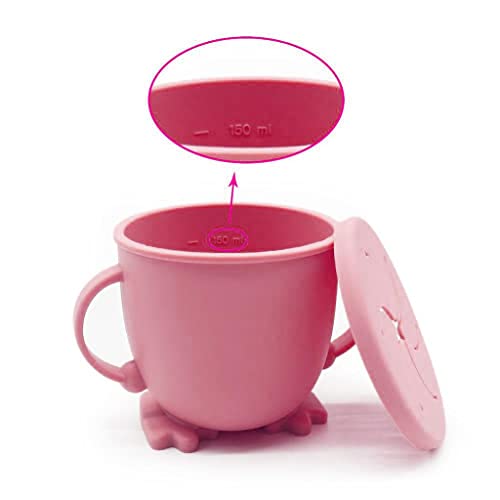 Image of ATORSE Spill-Proof Baby Kids Toddler Baby Silicone Snack Cup with Lid Snack Bowl Pink|Baby | Feeding | Other Baby Feeding