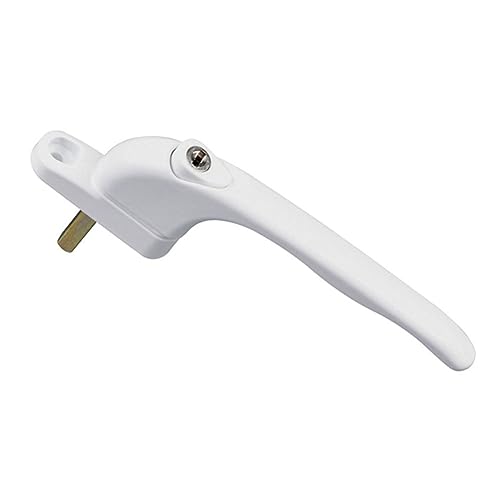 Window Handle, Lokatall Replacement Lockable Window Handle with Key Universal Glazing Aluminium Double UPVC Window Locking Handle Childproof Casement Locking Handle 45mm Spindle Right or Left Handed