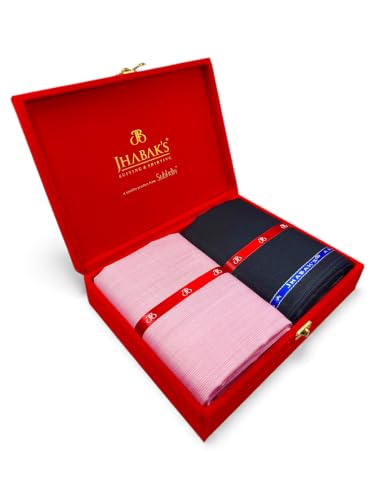 Image of JHABAK'S Unstitched Cotton Blend Solid Shirt & Trouser Fabric - 2.25 m Shirt Cloth - 1.20 m Pant Piece