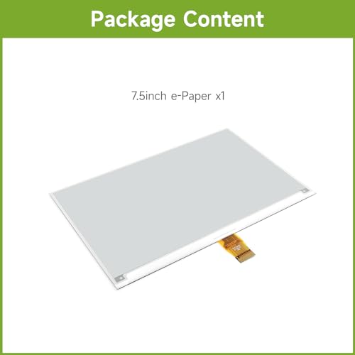 Image of Waveshare 7.5inch E-Ink Raw Display Compatible with Raspberry Pi 5 /4B /3B /Zero /Zero W /Zero 2W /Pico /Pico W /Pico WH 800x480 Resolution with SPI Interface Without PCB