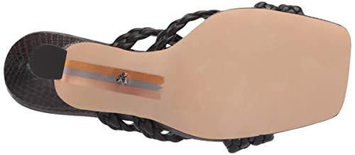 Sam Edelman Marjorie Black Leather Open Toe Mules Pumps Heeled Strap Sandals4