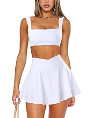 #01b1- 2 Piece Skirt Set- White