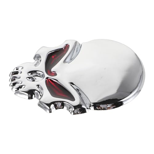 BUGUUYO Metal Skull Car Ornament Kreative Autoaufkleber Mit Schädel-design Langlebig Einfach Anzubringen Silberfarbene Metallverzierung Für Trucks Und Motorräder für 6,59 EUR bei Amazon Bild: BUGUUYO Metal Skull Car Ornament Kreative Autoaufkleber Mit Schädel-design Langlebig Einfach Anzubringen Silberfarbene Metallverzierung Für Trucks Und Motorräder für 6,59 EUR bei Amazon
