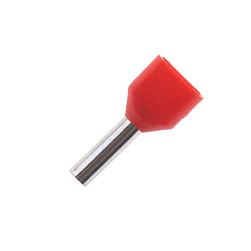SeKi 14220 Twin Wire End Ferrules 2 x 1.0 mm² Red Pack of 100 Twin Wire End Ferrules 1.0 mm², 1,0mm² - Image 2